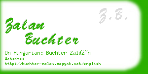 zalan buchter business card